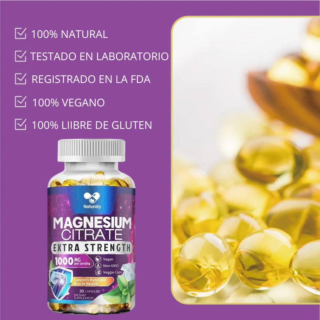 Citrato Magnesio Plus® – Alivia Calambres, Reduce Estrés, Aumenta Energía y Duerme Mejor
