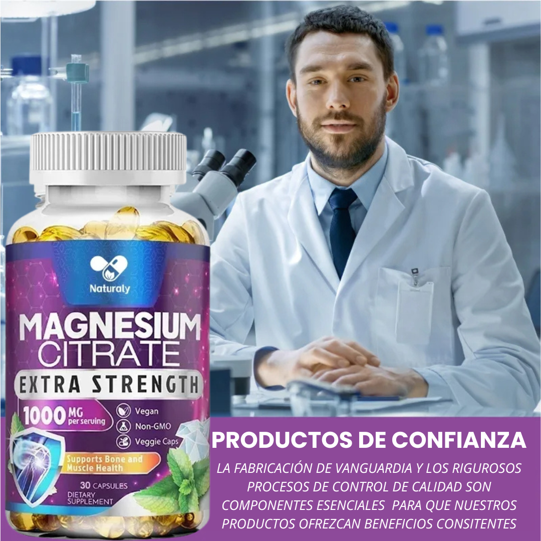 Citrato Magnesio Plus® – Alivia Calambres, Reduce Estrés, Aumenta Energía y Duerme Mejor