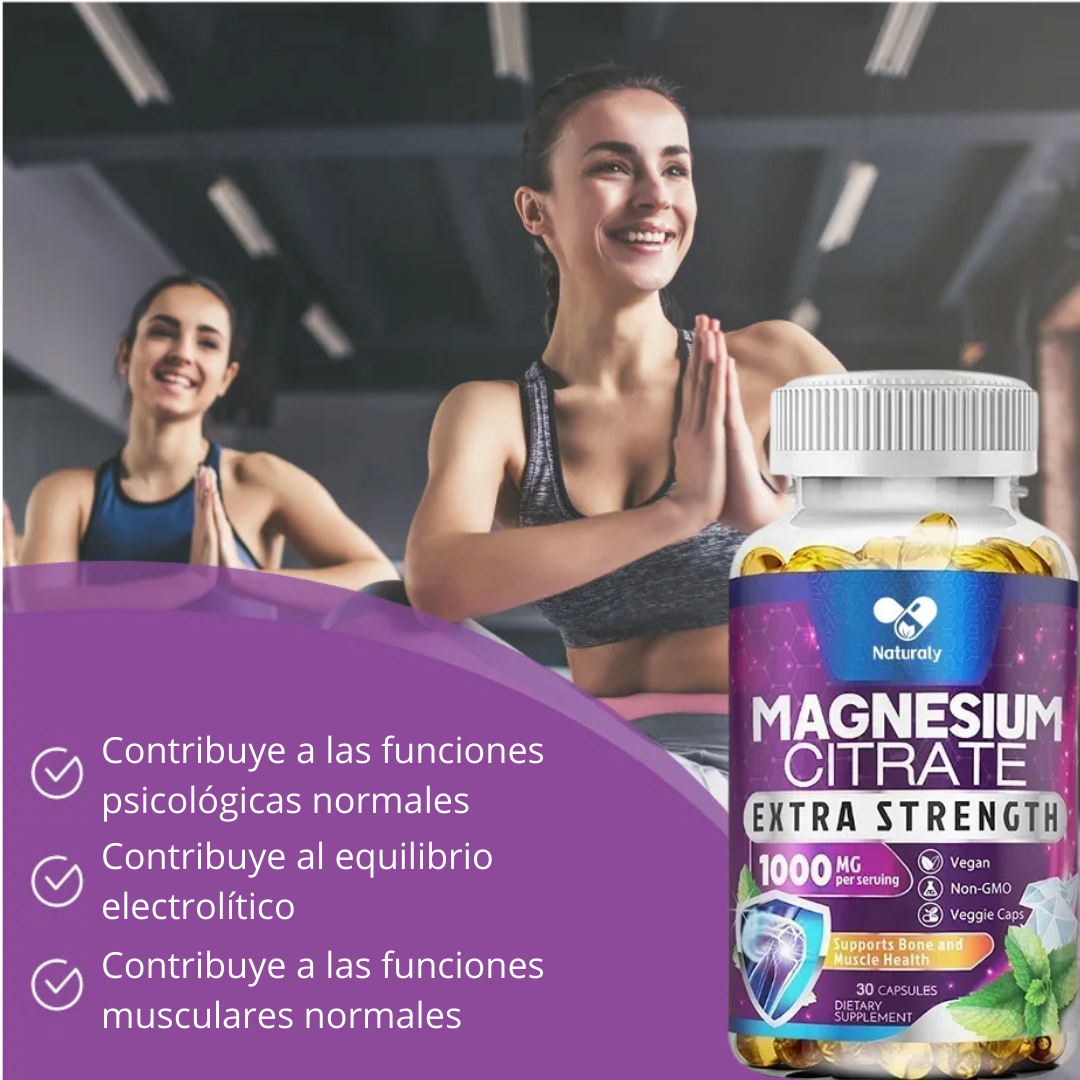 Citrato Magnesio Plus® – Alivia Calambres, Reduce Estrés, Aumenta Energía y Duerme Mejor