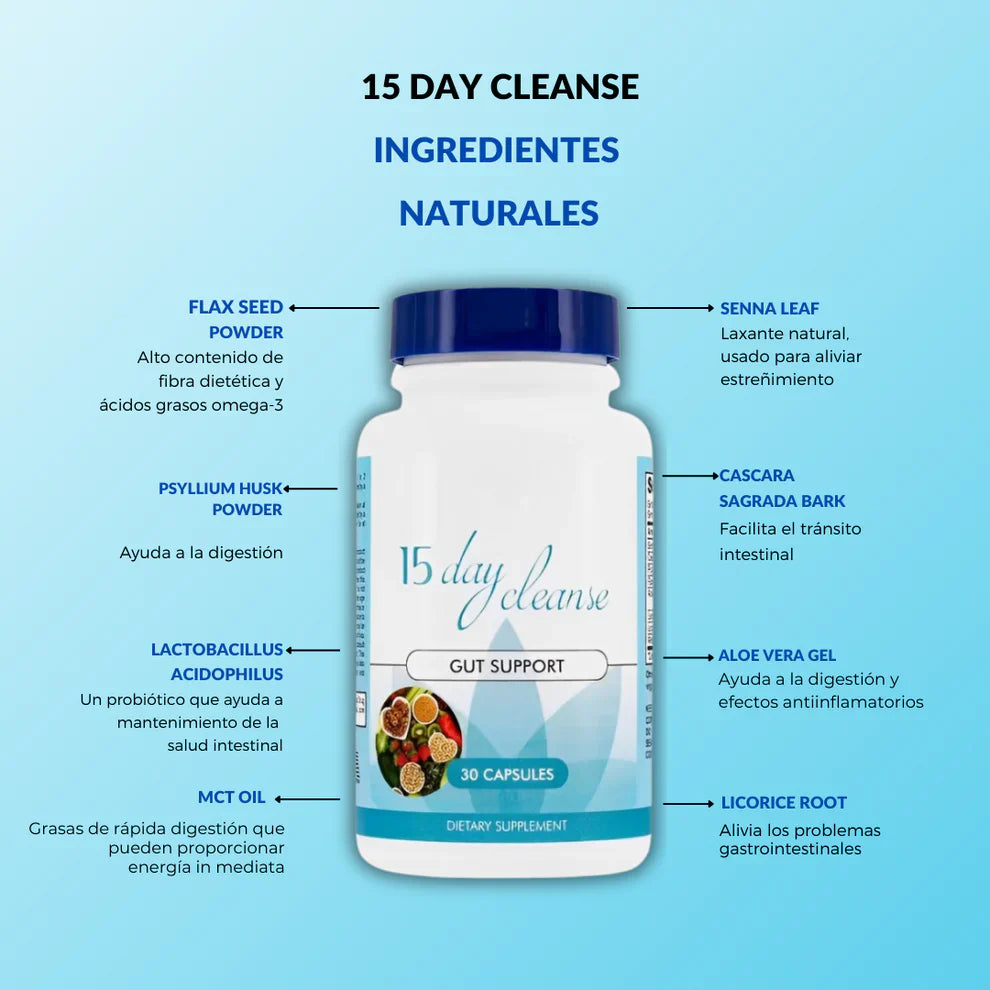 15 Day Cleanse® - Limpieza Interna, Estreñimiento e Hinchazón